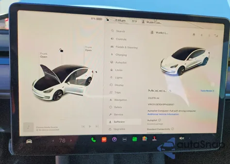2023 Tesla Model 3 z USA, uszkodzony, nr VIN 5YJ3E1EA1PF408587